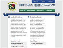 Tablet Screenshot of heritagechristiansc.com